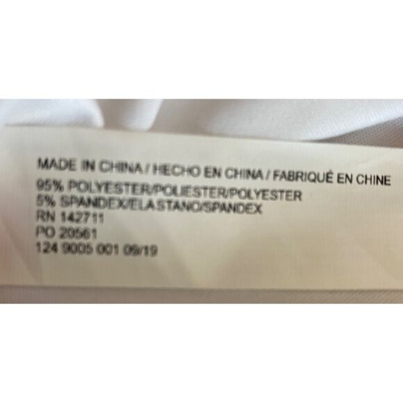 Eloquii Dress White Long Sleeve Keyhole Front Tie Back Neck Size 26 - Picture 6 of 14